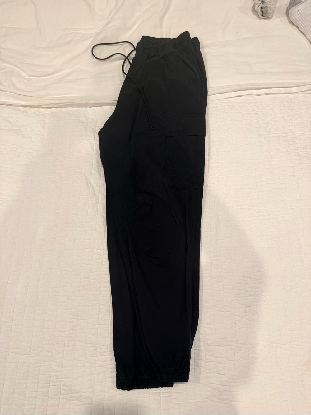 Cala Everyday Black Cargo Joggers with Drawstring Waist